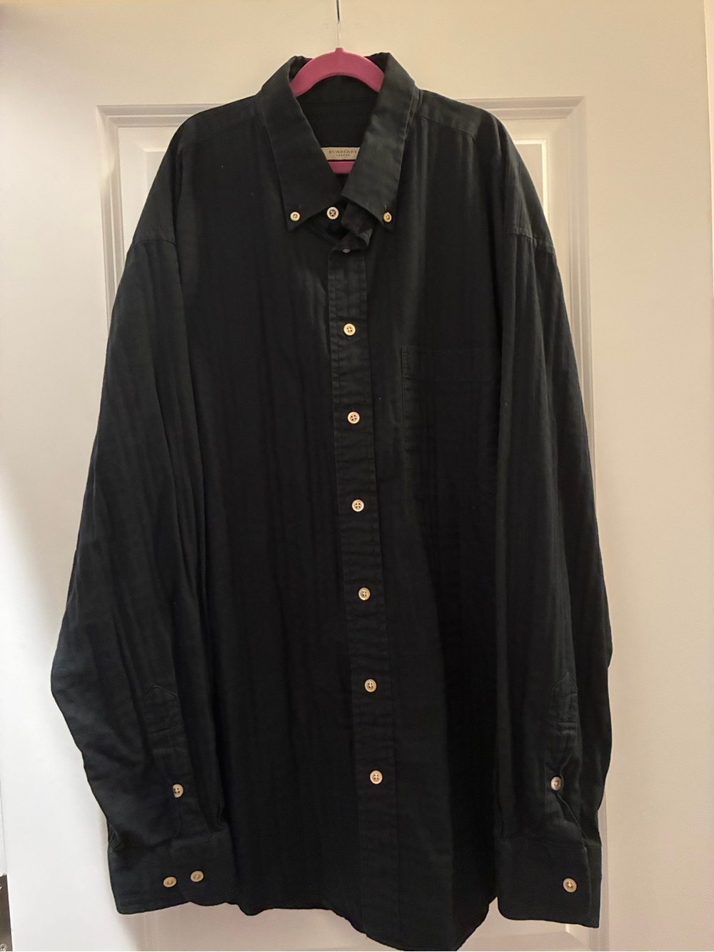 Burberry Black Button-Down Long Sleeve Shirt